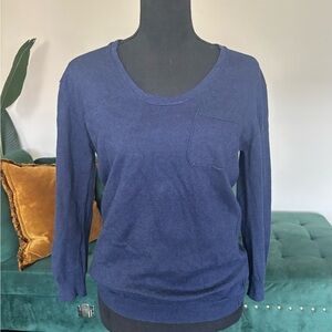 Burberry Navy Blue Crewneck Sweater